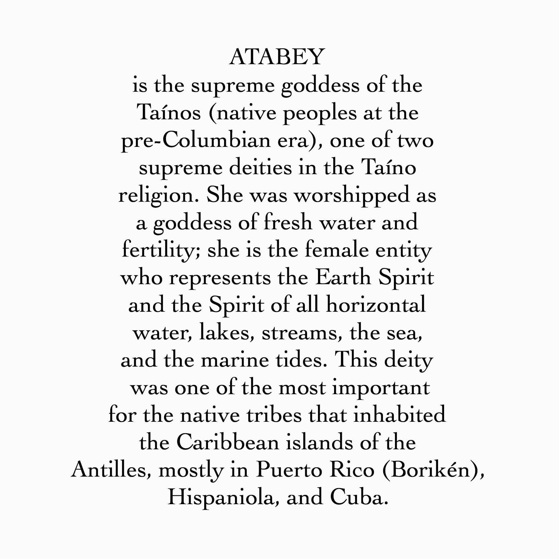 Description of Atabey, goddess of water